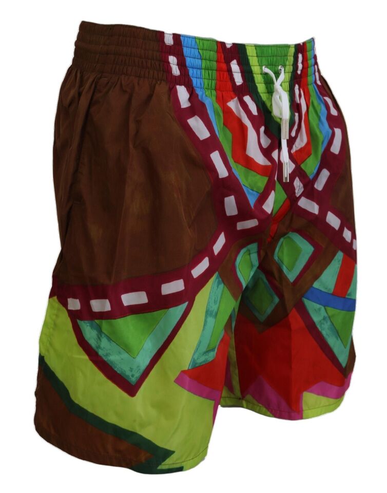 Dsquared² Multicolor Print Swim Shorts Boxer Style