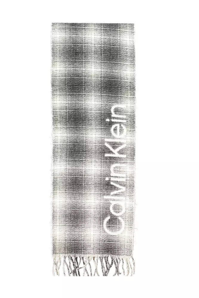 Calvin Klein White Wool Men Scarf