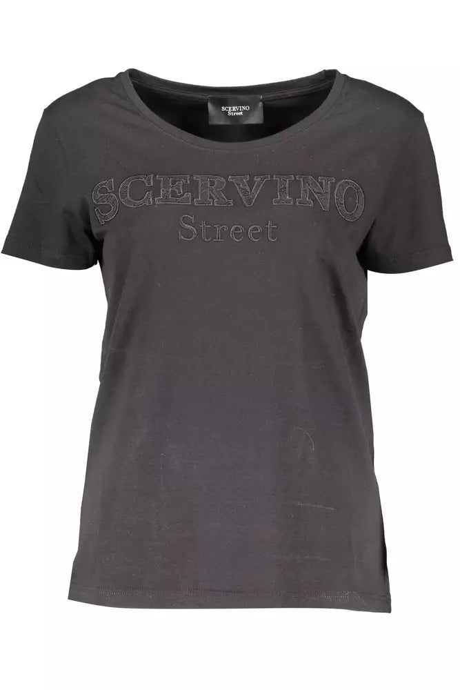 Scervino Street Black Cotton Women Top