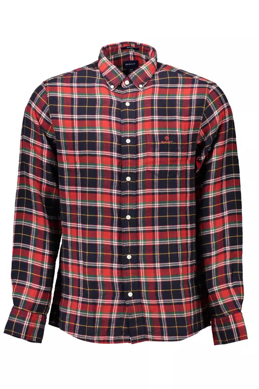 Gant Red Cotton Men Shirt