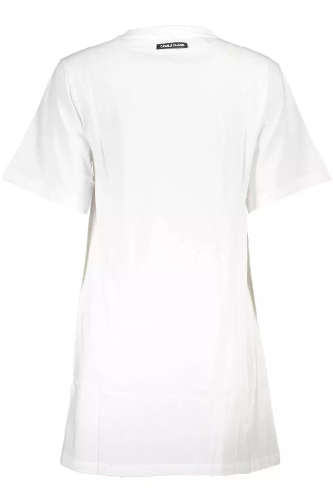 Cavalli Class White Cotton Women Dress