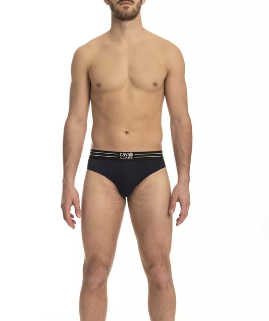 Cavalli Class Blue Cotton Men Underwear Pack