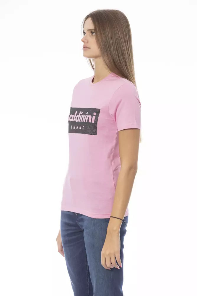 Baldinini Trend Pink Cotton Women T-Shirt