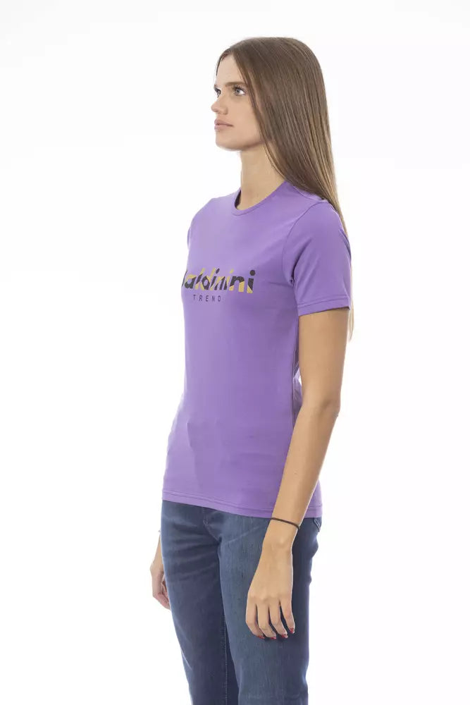 Baldinini Trend Purple Cotton Women T-Shirt