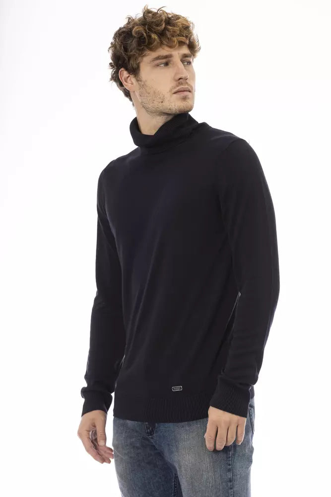 Baldinini Trend Blue Modal Men Sweater