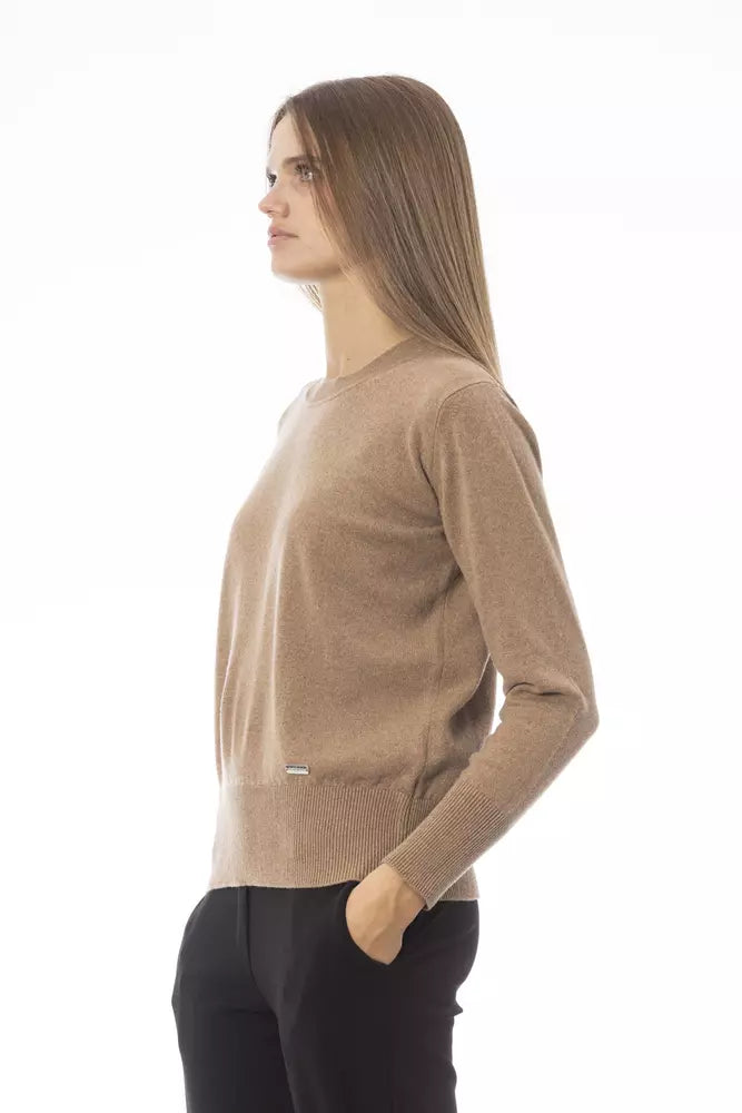 Baldinini Trend Beige Wool Women Sweater