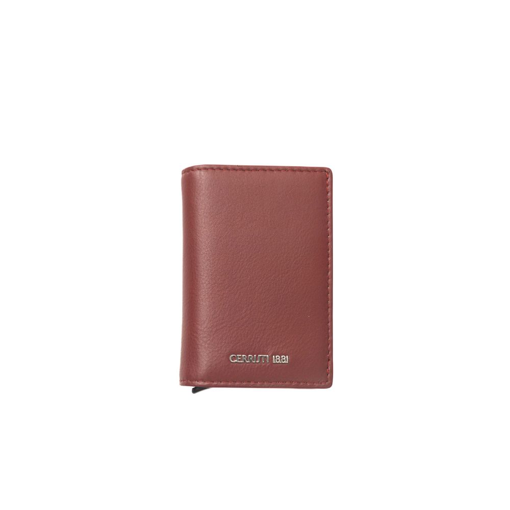 Cerruti 1881 Red Calf Leather Men Wallet