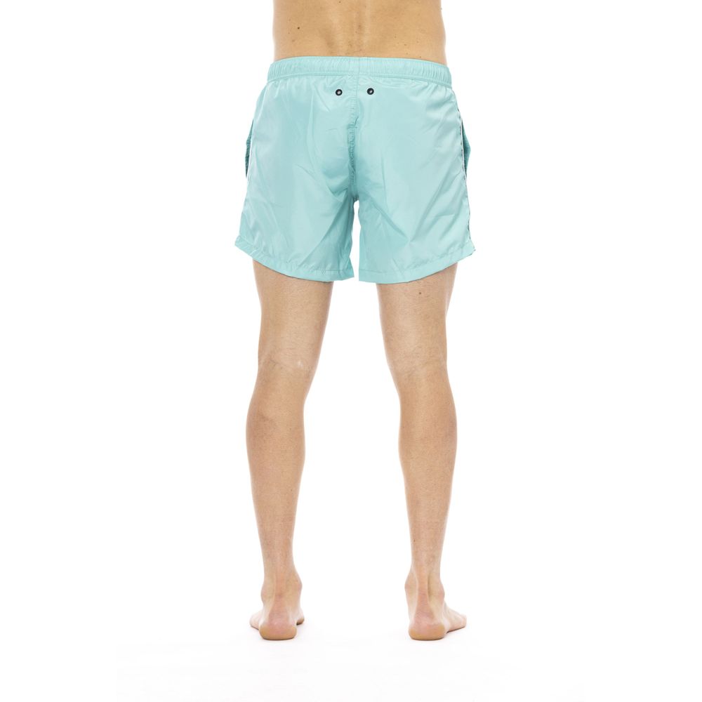 Bikkembergs Light Blue Polyester Men Swim Shorts