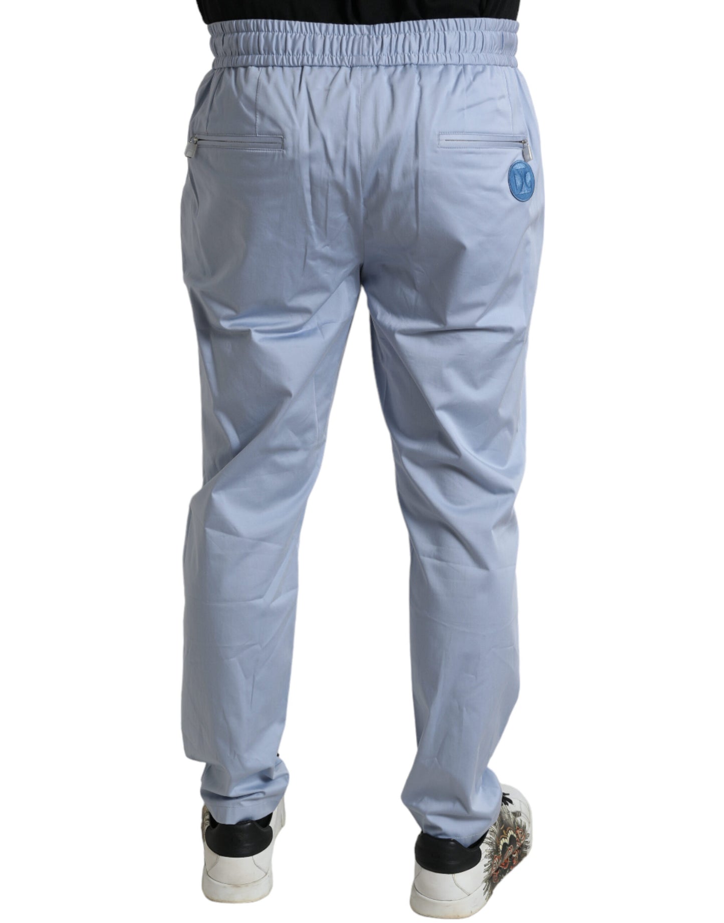 Dolce & Gabbana Elegant Light Blue Jogger Pants for Men