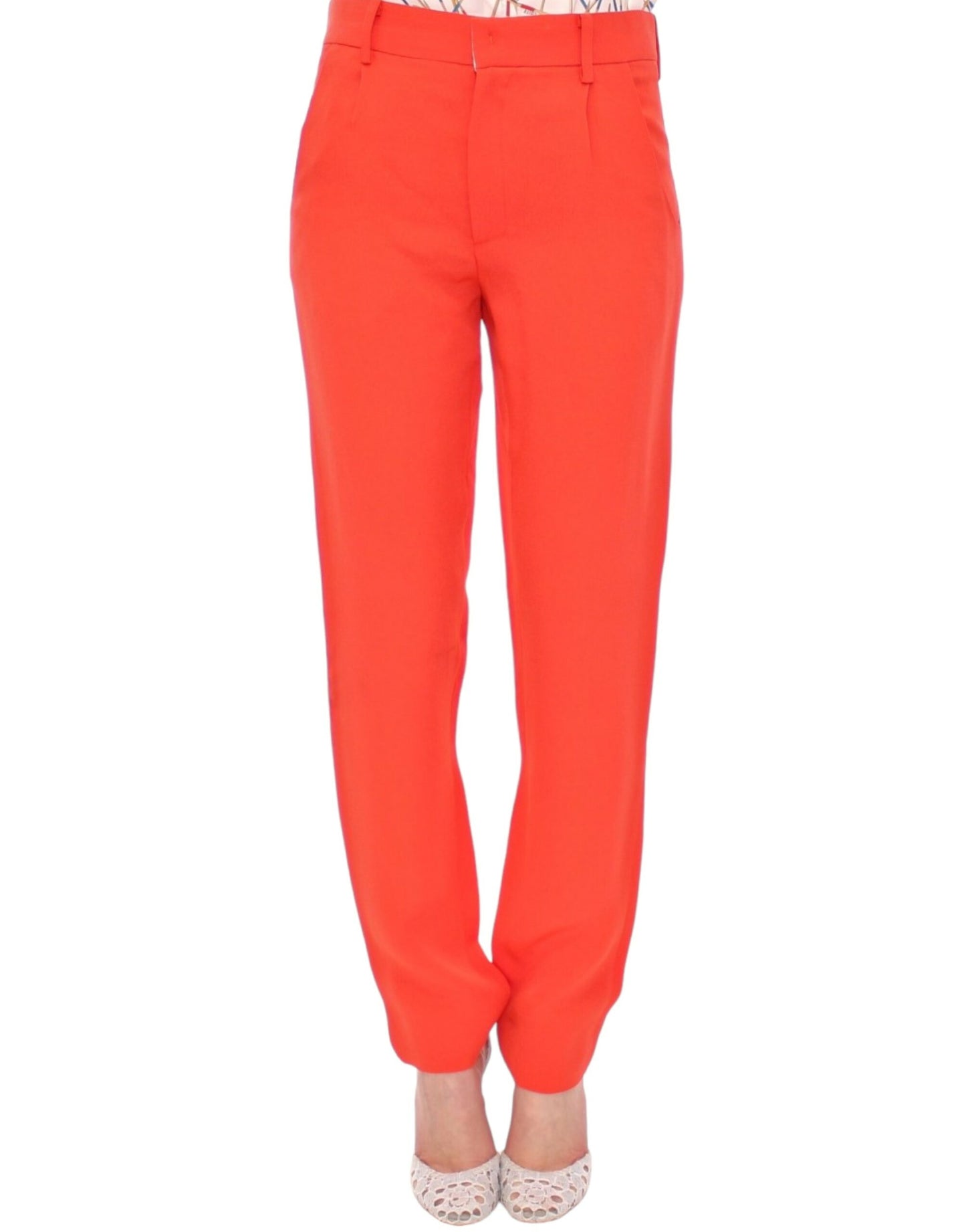 CO|TE Chic Orange Boyfriend Pants - Italian Crafted