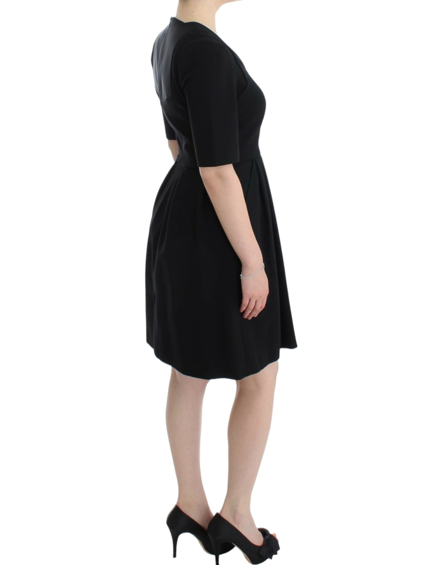 CO|TE Elegant Black Short Sleeve Venus Dress