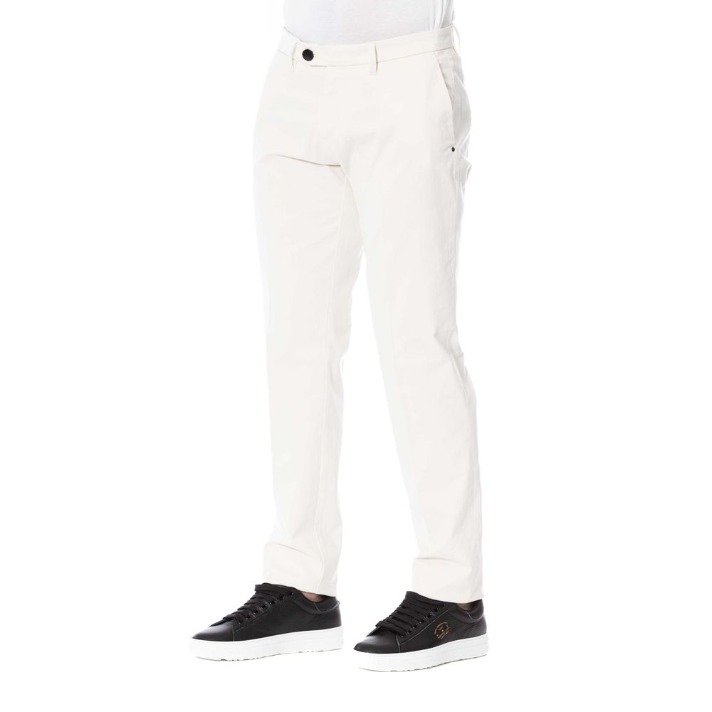 Trussardi White Cotton Men Trouser