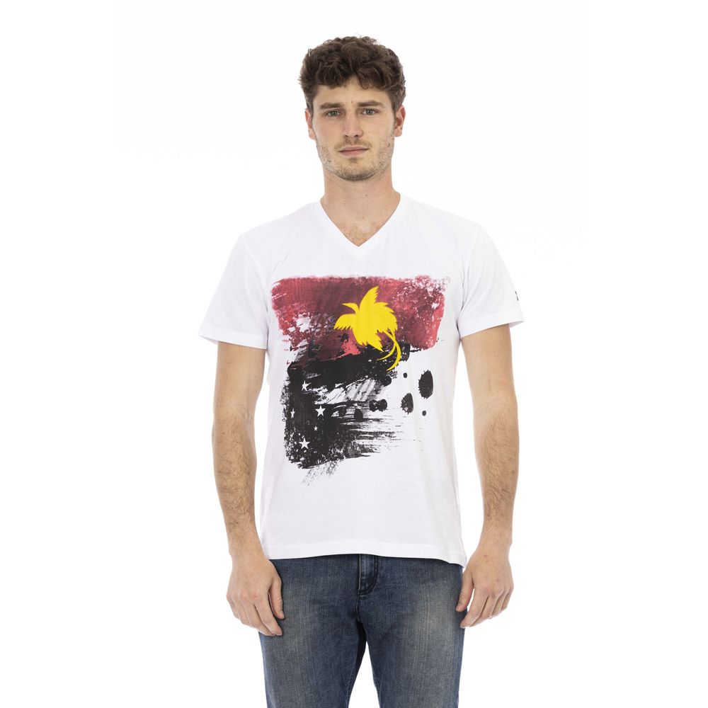 Trussardi Action White Cotton Men T-Shirt