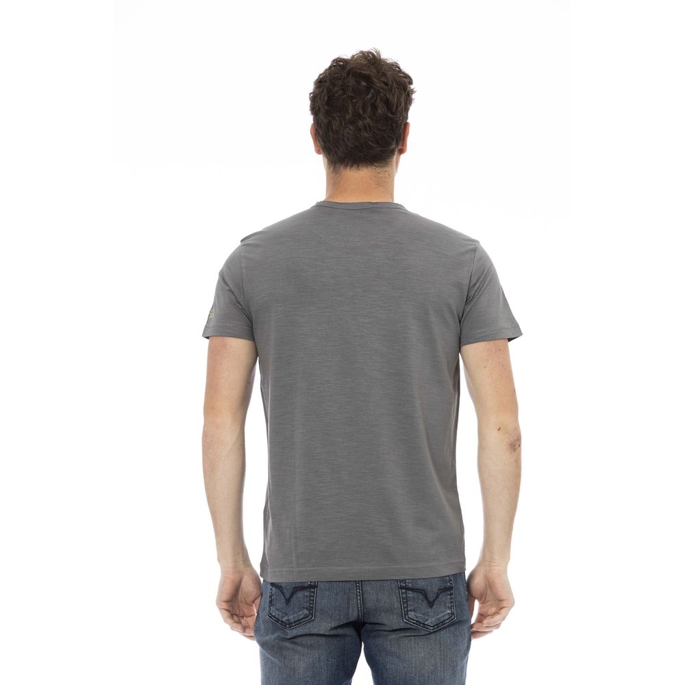 Trussardi Action Gray Cotton Men T-Shirt