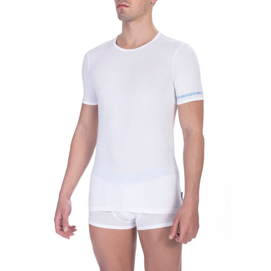 Bikkembergs White Cotton Men T-Shirt