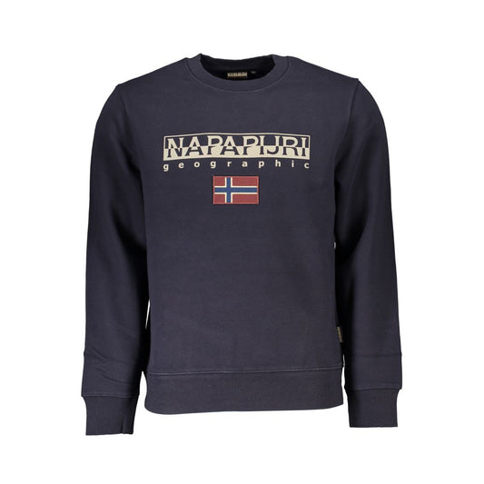 Napapijri Blue Cotton Men Sweater