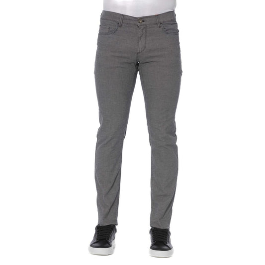 Trussardi Jeans Gray Cotton Men Pants