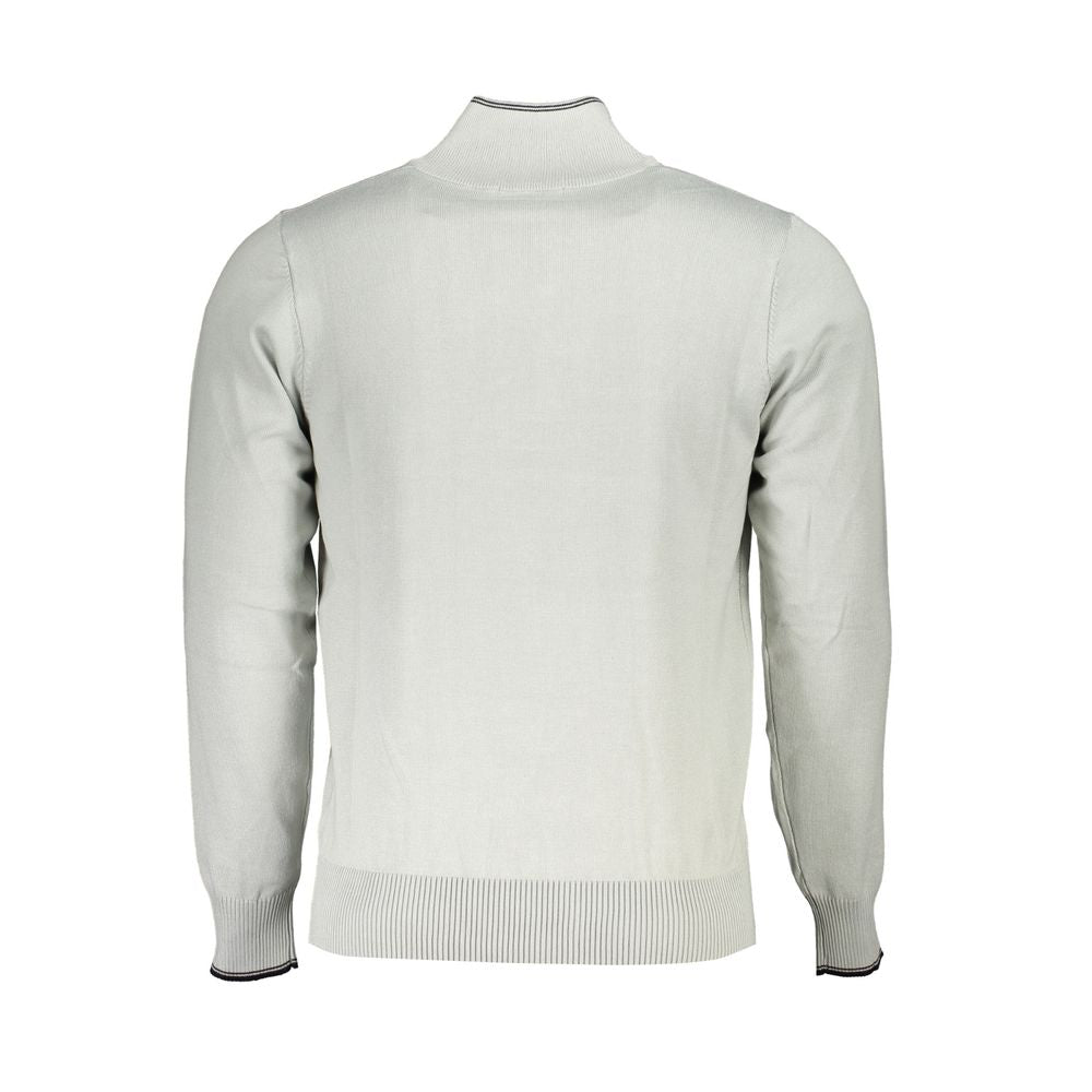 U.S. Grand Polo Elegant Half Zip Sweater with Contrast Details