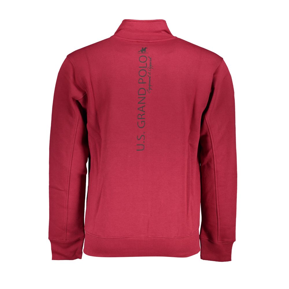 U.S. Grand Polo Elegant Fleece Long Sleeve Sweatshirt - Pink