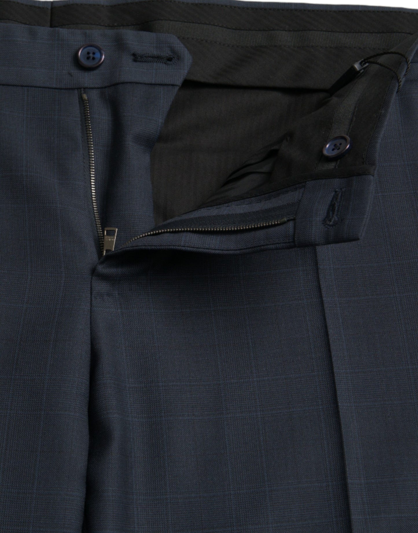 Dolce & Gabbana Blue Wool Men Skinny Dress Pants