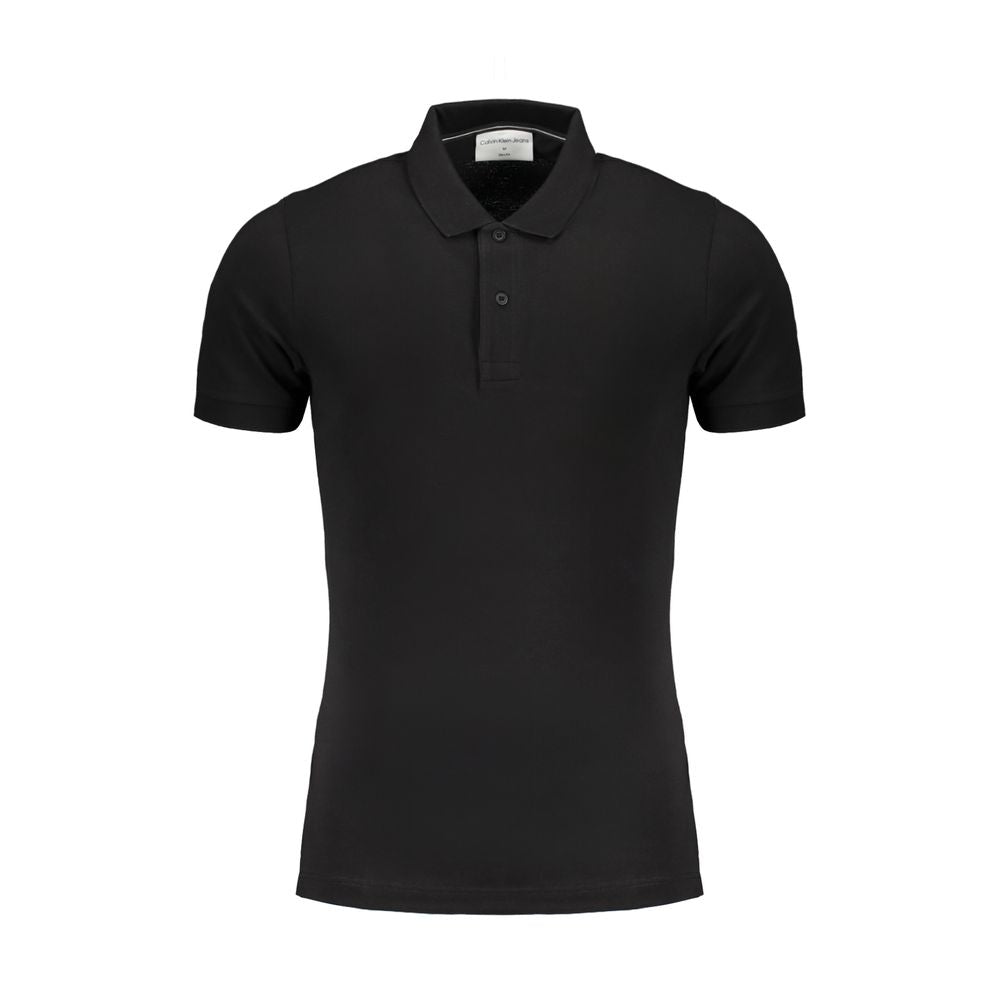 Calvin Klein Black Cotton Polo Shirt