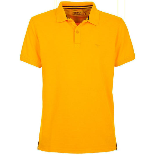 Fred Mello Vibrant Orange Cotton Polo Shirt with Logo