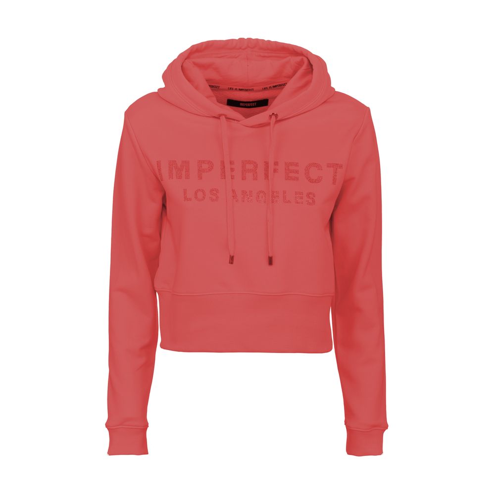 Imperfect Red Cotton Women's Hoodie