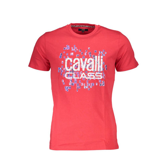 Cavalli Class Red Cotton T-Shirt