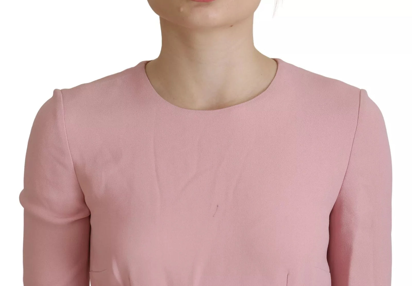 Dolce & Gabbana Pink A-line Flare Viscose 3/4 Sleeves Dress