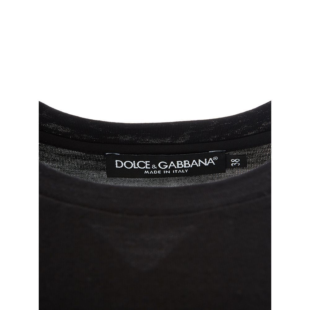 Dolce & Gabbana Black Cotton Tops & T-Shirt