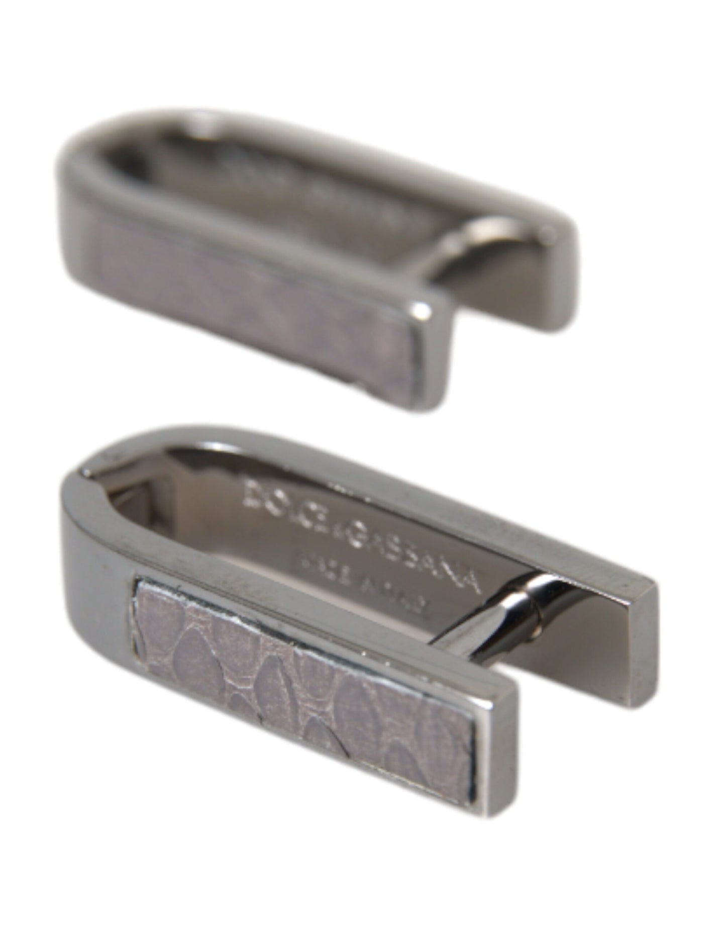 Dolce & Gabbana Silver Plated Metal Brass Pin Men Cufflinks