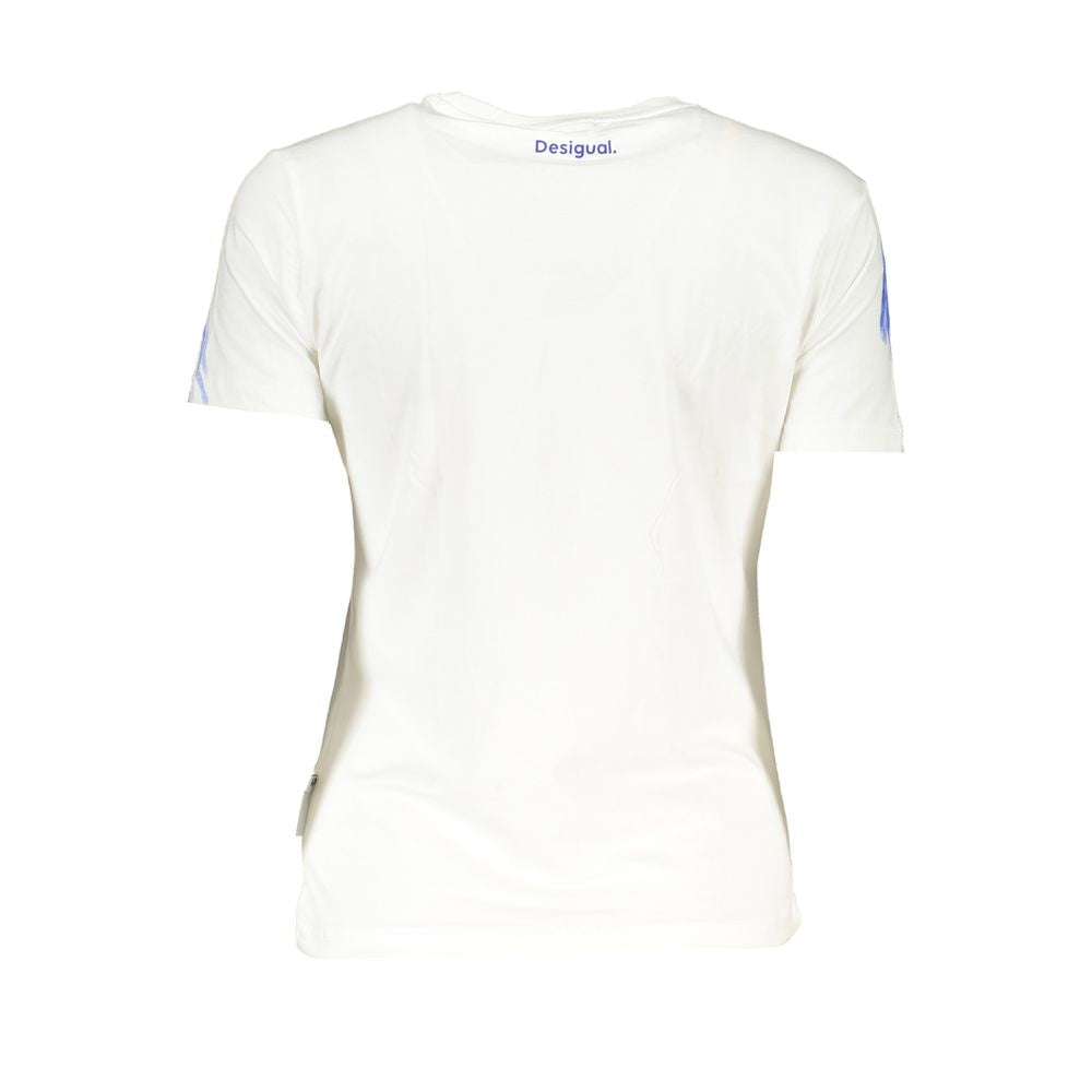 Desigual White Cotton Tops & T-Shirt