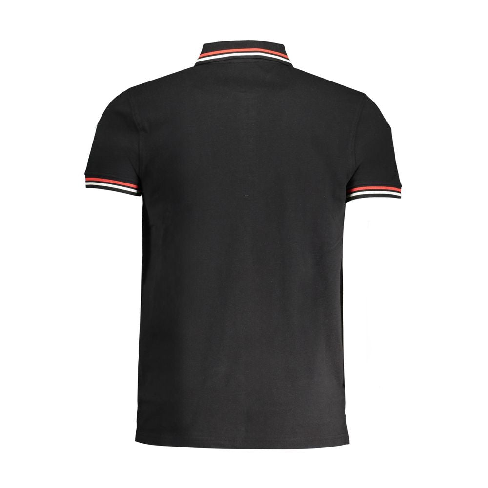 Cavalli Class Black Cotton Polo Shirt