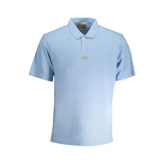 La Martina Light Blue Cotton Polo Shirt