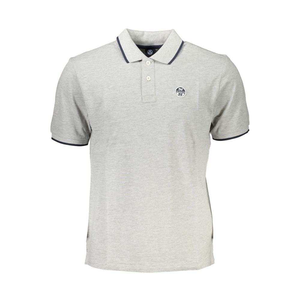 North Sails Gray Cotton Polo Shirt