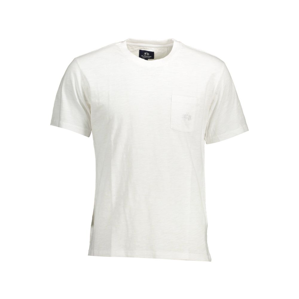 La Martina White Cotton Men T-Shirt