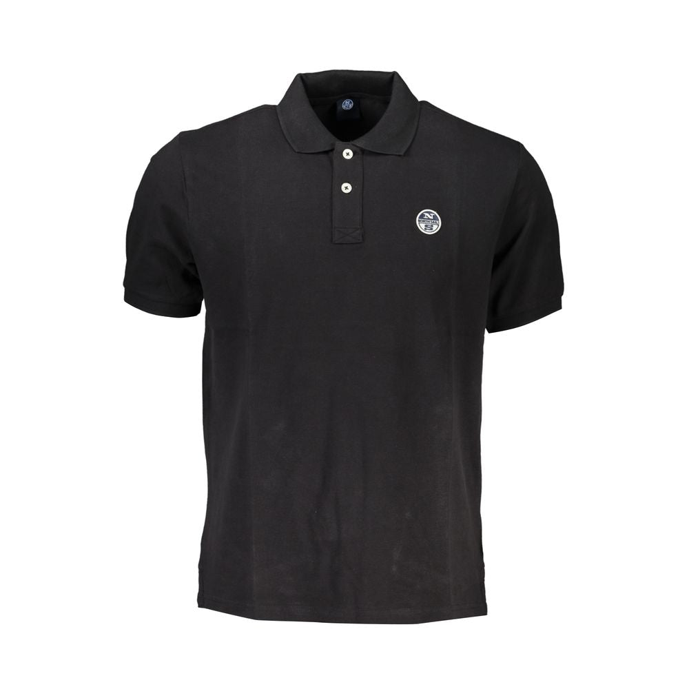 North Sails Black Cotton Polo Shirt