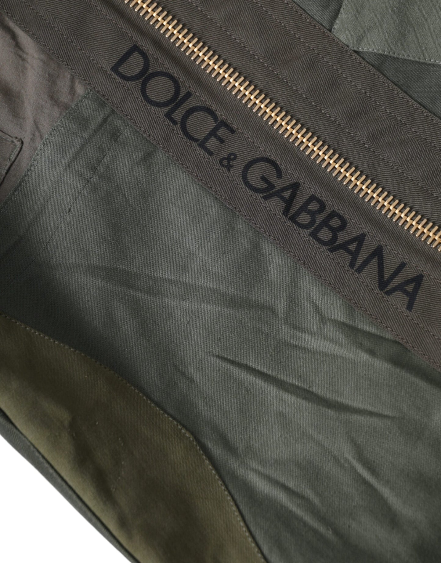 Dolce & Gabbana Military Green Patchwork Rucksack Backpack Bag