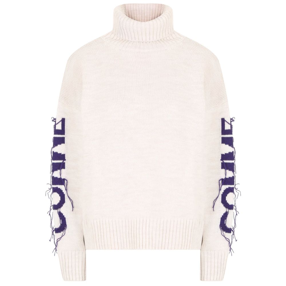 Comme Des Fuckdown Beige Acrylic Sweater