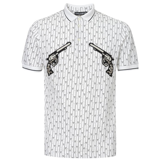 Dolce & Gabbana White Cotton Polo Shirt