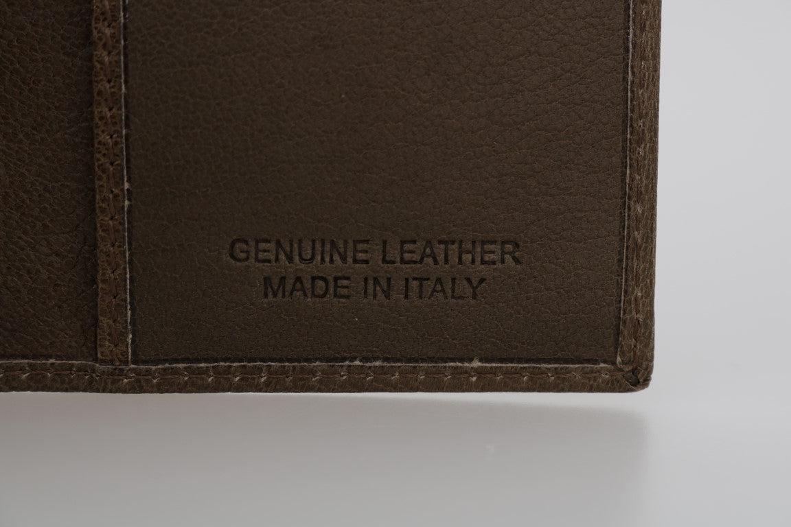 Billionaire Italian Couture Elegant Leather Men's Wallet in Brown