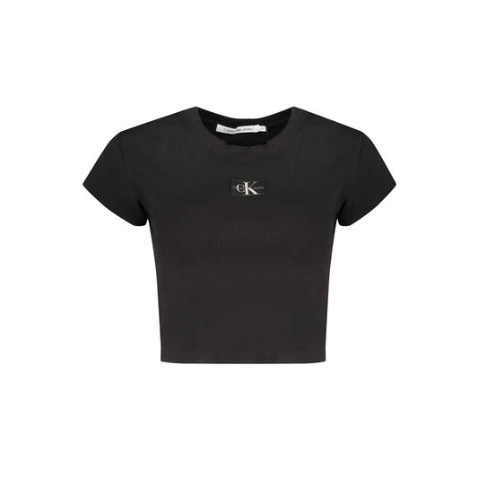 Calvin Klein Black Cotton Tops & T-Shirt