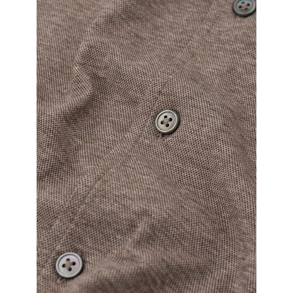 Gran Sasso Beige Cotton Shirt