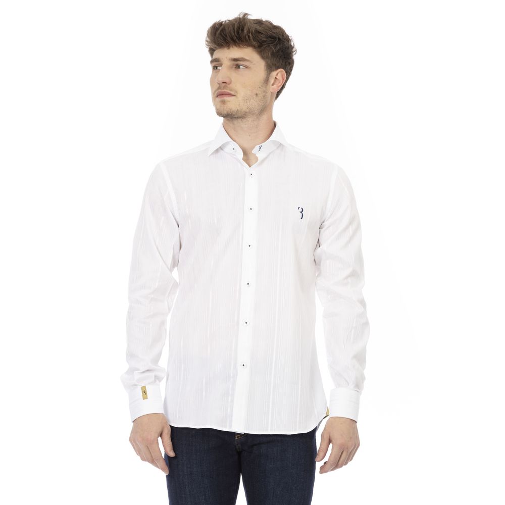 Billionaire Italian Couture White Cotton Shirt