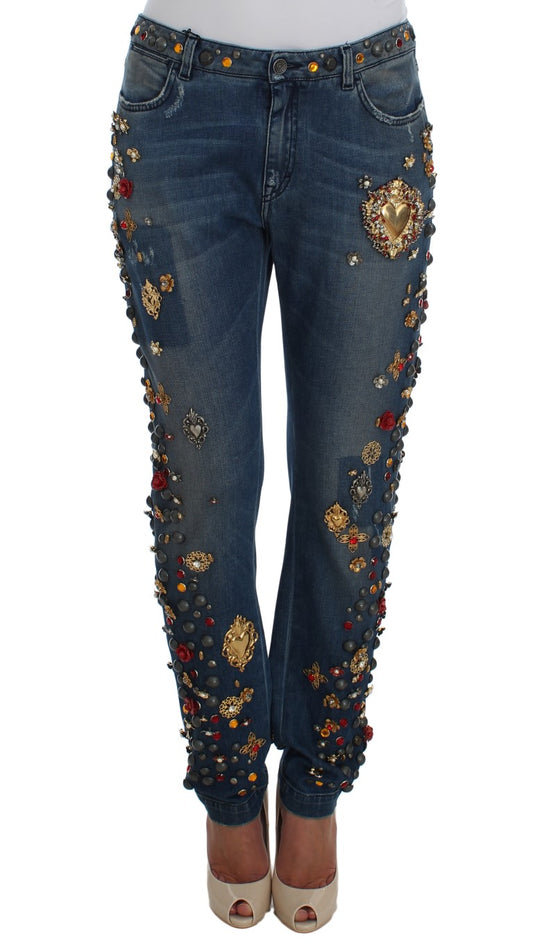 Dolce & Gabbana Enchanted Sicily Embellished Boyfriend Jeans