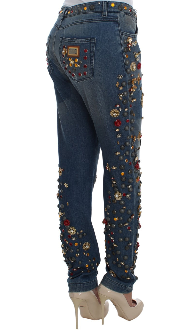 Dolce & Gabbana Enchanted Sicily Embellished Boyfriend Jeans