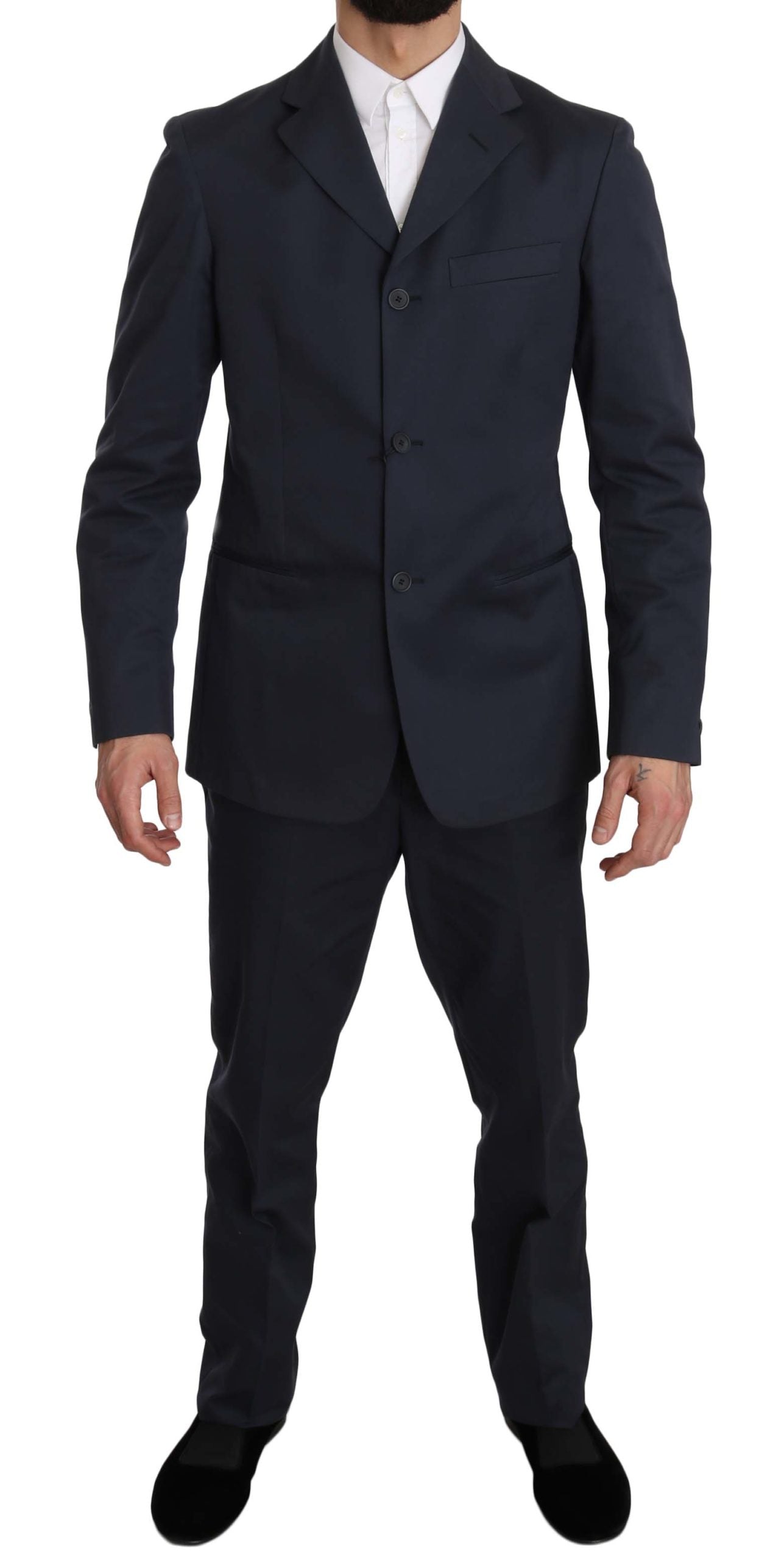 Romeo Gigli Elegant Blue Two-Piece Suit